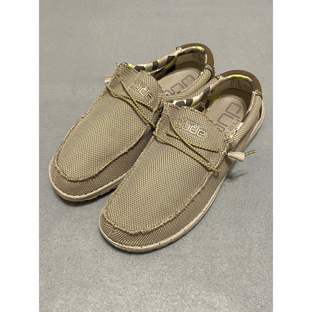 Hey Dude Wally Sox Camel Tan Mens Size 11 Slip On Loafers 110351517 Camo Lining